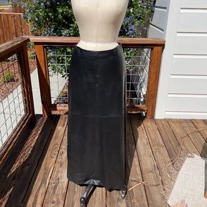 Vintage Leather Maxi Skirt